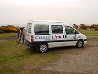 CoastLink demand-responsive bus at Dunwich.  Picture: Chris Wood.